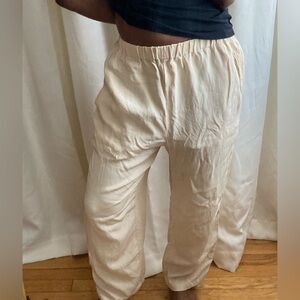 Donna Karan 100% silk jogger style pants